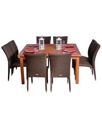 Amazonia Teak provence 9Pc Patio Dining Set