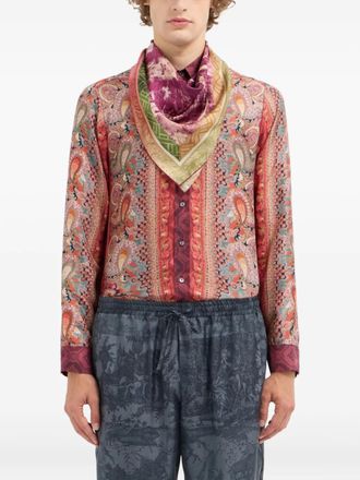 Pierre-Louis Mascia abstract-print silk scarf - unisex - Silk - One Size - Pink