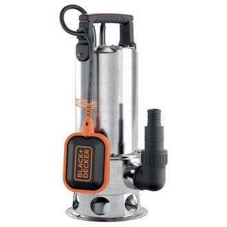 Black+Decker Black&decker - Bomba Sumergible Para Agua Sucias Black+decker Bxup1100xde (1100 W, Caudal Max. 16500 L/h, Altura M&aacute;x. 10.5 M)