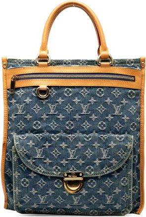 Louis Vuitton Canvas Leather Handbag Tote Bag (Pre-Owned)