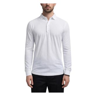 Gran Sasso Long Sleeve Polo - male - Gran Sasso - Polo Shirts - White - 3XL - Tops