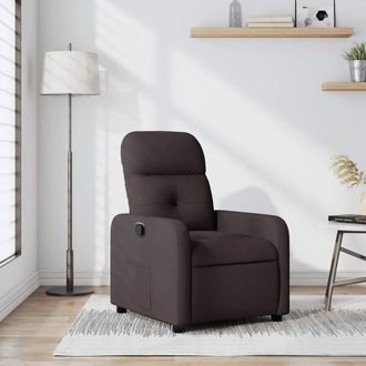 vidaXL Sill&oacute;n Reclinable De Tela Marr&oacute;n Oscuro Vidaxl
