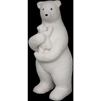 F&eacute;&eacute;ric Lights & Christmas Decoraci&oacute;n Poliespuma Oso + Beb&eacute; H150cm Blanco - Atmosphera Cr&eacute;ateur DInt&eacute;rieur