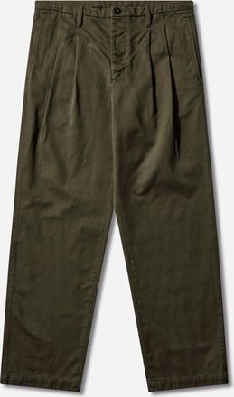 C.P. Company Men s Cotton Gabardine Loose Chino Pants Ivy Green