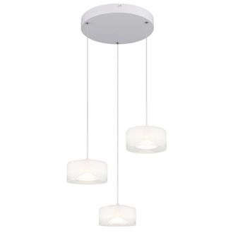 Netlighting Belinda Cluster Pendant White Matt Opal Glass Shade 3x LED 4000K