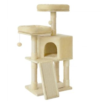 FEANDREA &Aacute;rbol para gatos de 115 cm de color beige