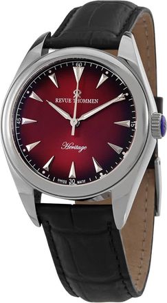 Revue Thommen Heritage Automatic Red Dial Mens Watch 21010.2536