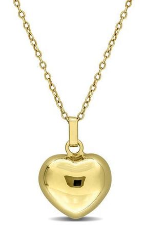 Delmar Puffed Heart Pendant Necklace in Gold at Nordstrom Rack