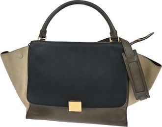 Celine Trapeze Bag Leather With Suede Multicolour Leather Handbag (Pre-Owned)