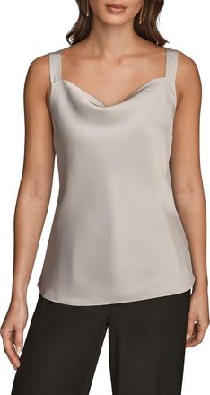 DKNY Cowl Neck Camisole in Light Grey at Nordstrom, Size X-Small