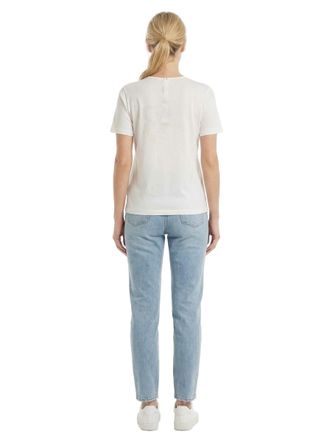 Dolce & Gabbana Embroidered Silk T-Shirt - White