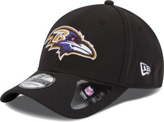 New Era Unisex-Adult NFL 39THIRTY Team Color Primary Primary Logo Stretch Fit Flex Football Cap Hat, Baltimore Ravens - Black, M/L