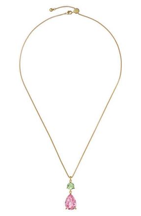 Ted Baker Tearsa Crystal Teardrop Pendant Necklace in Metallic Gold at Nordstrom