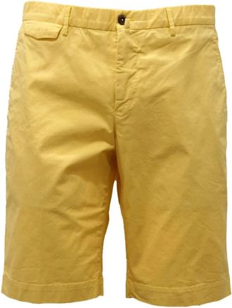 PT01 Bermuda shorts in geel stretchstof - Heren - Korte Broeken - Geel - S - Korte Broeken