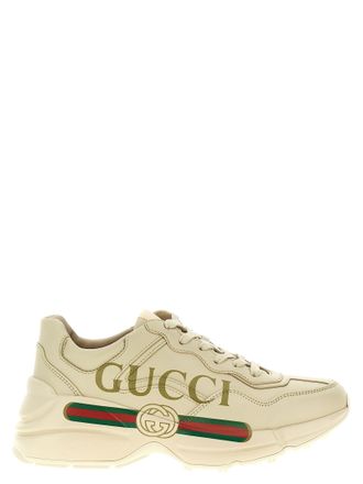 Gucci White Calfskin Chunky Womens Sneakers