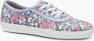 Hotter Womens Mabel Womens Extra Wide Fitting Canvas Shoes - Navy Floral Canvas - Size: 7.5