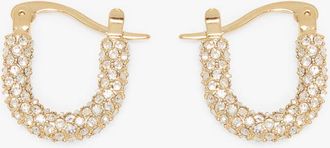 Victoria Beckham Medium Pavé Crystal Hoop Earrings