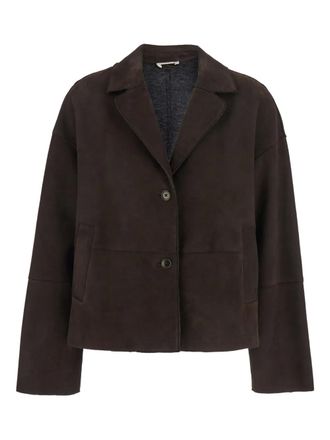 P.A.R.O.S.H. suede button-fastening jacket - Brown
