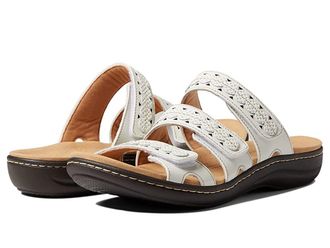 Clarks Laurieann Cove Womens Shoes White Leather : 6.5 B - Medium