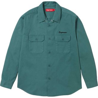 SUPREME Our Lady Work Shirt Teal SUP-SS24-181