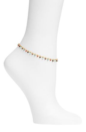 Vidakush Rainbow Cluster Anklet in Gold at Nordstrom, Size 7