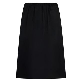 Maison Margiela Midi Skirts, female, Black, Size: XS Satin Midi Skirt