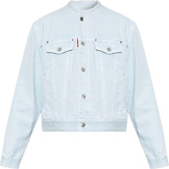 Dsquared2 Classic Minimalist Zip Front Denim Jacket