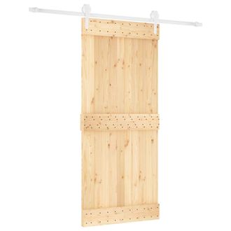 vidaXL Puerta Corredera Natural Y Blanco 90 X 210 Cm Vidaxl
