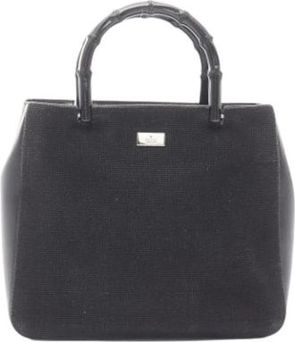 Gucci Pre-owned Handbags, female, Black, Size: ONE SIZE Pre-owned Leather Handbag