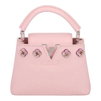 Louis Vuitton Pre-owned Hanami Capucines Mini - Dames - Pre-owned - Roze - Maat: ONE Size Leer
