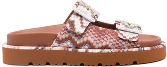 Missoni zigzag-woven sandals - Neutrals
