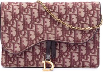 Dior Pre-owned Dior Oblique Canvas Saddle Wallet On Chain Ladies LWR3R268UQB7FGIM