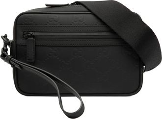 Gucci Borsa a tracolla GG in pelle effetto gomma 2016-2025 - Nero