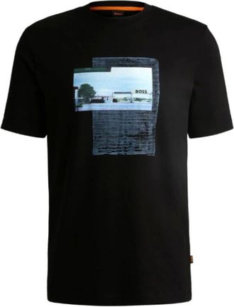 HUGO BOSS Heren, Tops, Zwart, Maat: 2XL Katoen