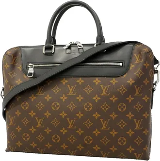Louis Vuitton Black Brown Briefcase (Pre-Owned)