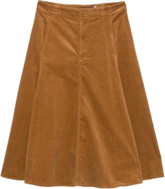 Ralph Lauren Corduroy Flared Midi Skirt