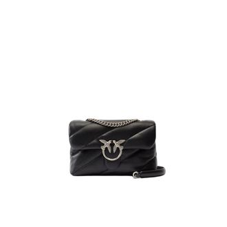 Pinko Classic Love Bag Puff Maxi Quilt - Dames - Schoudertassen - Zwart - ONE Size - Katoen - Tassen