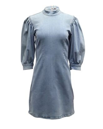 Ganni Ganni Cult Denim Mini Dress in Light Blue Cotton