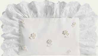 Simone Rocha Beaded Ruffle-Trim Pillowcase Clutch Bag
