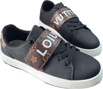 Generic Mens Sports Fashion Versatile Casual Low-top wear-Resistant Board Shoes, Black, 6.5 UK