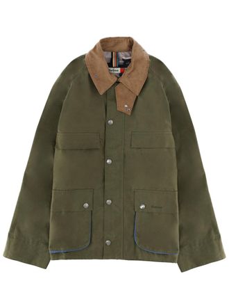 Barbour X Paul Smith Olive Green Bedale Corduroy Collar Jacket