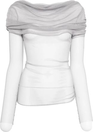 CHRISTOPHER ESBER veiled Top - women - Silk - 10 - Grey