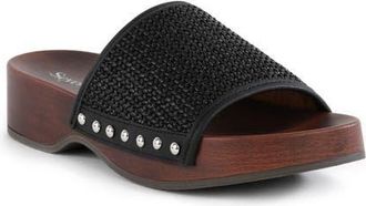 Seychelles Fantasy Raffia Platform Sandal in Black at Nordstrom, Size 11