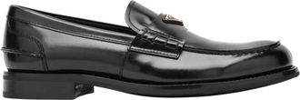 Prada Brushed Leather Mocassino - Heren - Loafers - Zwart - 42 EU - Leer - Schoenen