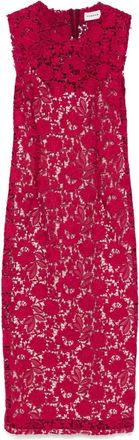 P.A.R.O.S.H. Abito midi in macramé - Rosso