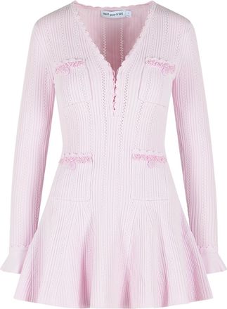 Self Portrait Rosafarbenes Minikleid aus Viskosemischung von Self Portrait