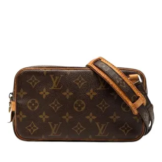 Louis Vuitton Pre-owned Cross Body Bags, female, Brown, Size: ONE SIZE Pre-owned Monogram Pochette Shoulder Bag