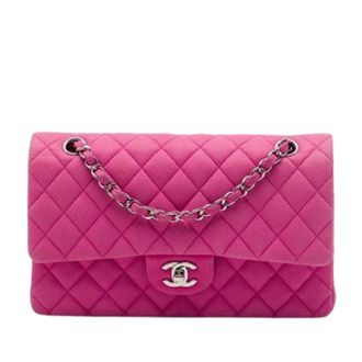 Chanel Pre-owned Classic Double Flap Shoulder Bag - Dames - Pre-owned - Roze - Maat: ONE Size Leer