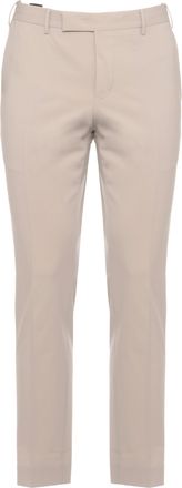 Pantaloni Torino Beige Wool Straight-Leg Pants