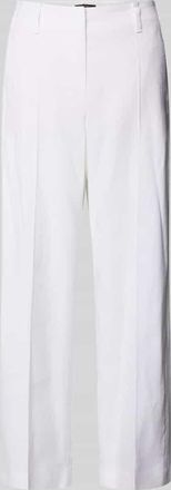 Windsor Wide Leg Hose aus Leinen-Mix in Weiss, Gr&ouml;&szlig;e 34